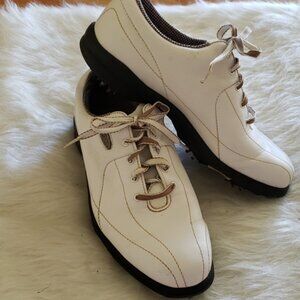 FOOTJOY White Leather Lace Up Comfort Performance Activewear Golf Sport Shoes 8W